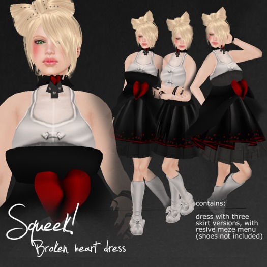 ::Squeek!:: Broken heart dress (black)