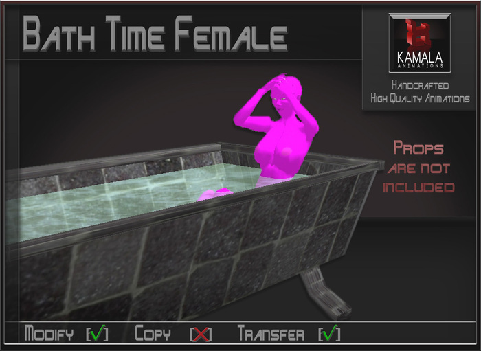 Bathroom *Bath Time Female* Transferable Poseball