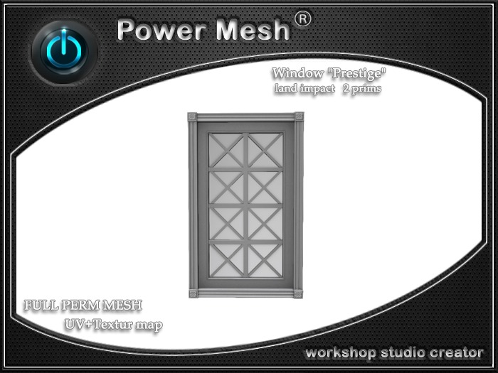 - { POWER MESH } - Full Perm Window "Prestige"-01  