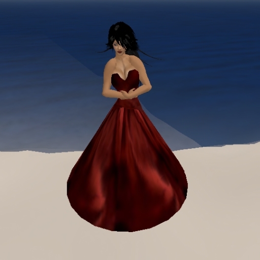 BALLROOM DRESS RED SILK