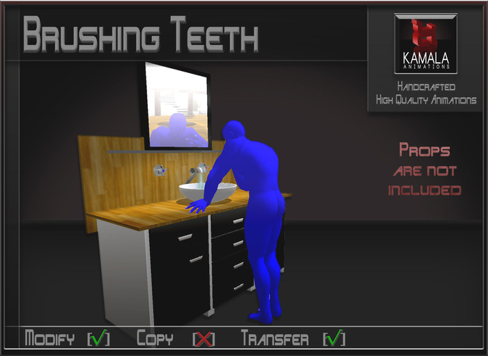 Bathroom *Brushing Teeth* Transferable Poseball