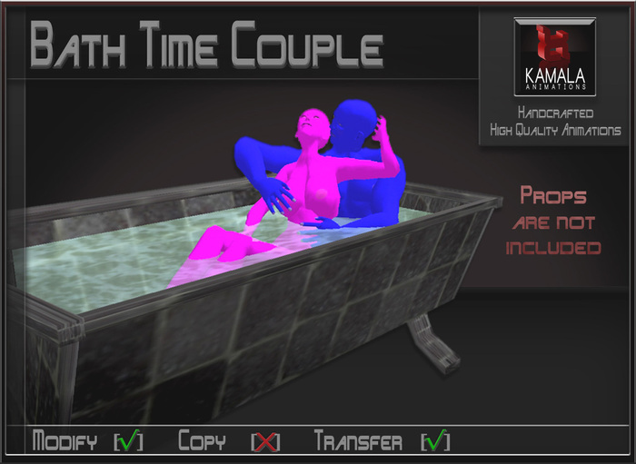 Bathroom *Bath Time Couple* Transferable Poseballs