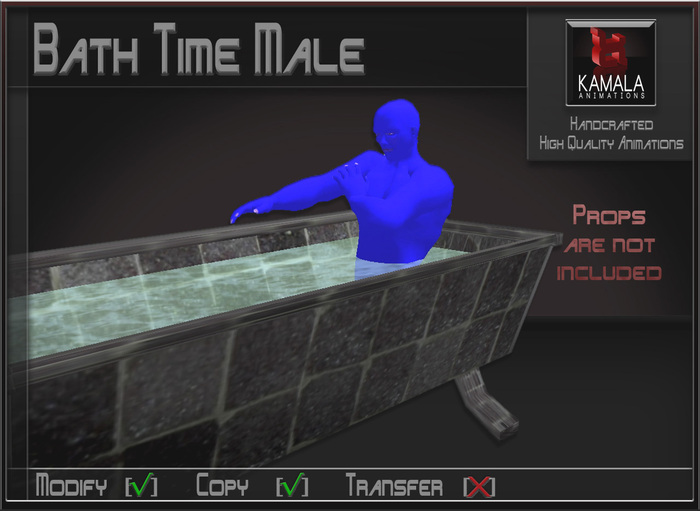 Bathroom *Bath Time Male* Copyable Poseball