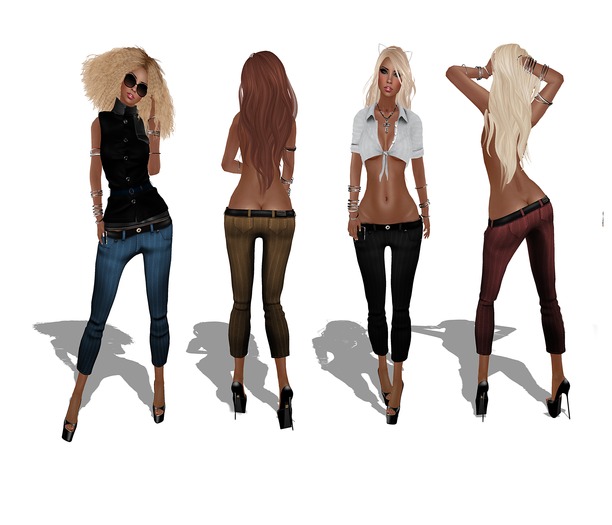 ::PL:: Pinstripe Capri Pants - DEMO