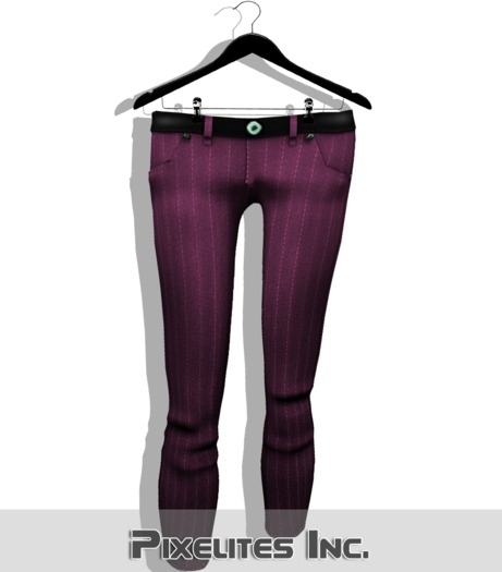 ::PL:: Pinstripe Capri Pants -  Wine