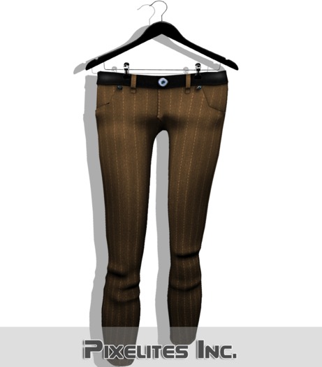 ::PL:: Pinstripe Capri Pants - Camel