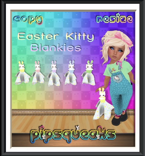 {PiP} Easter Kitty Blankie Blue