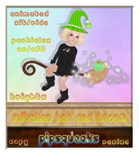 {PiP} Witches Hat & Broom Grey