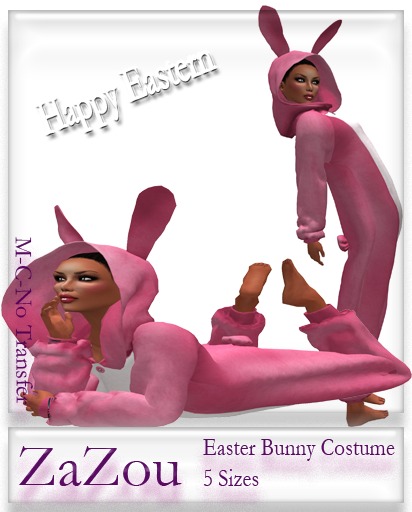 ZaZou Mesh Rabbit Costume Pink