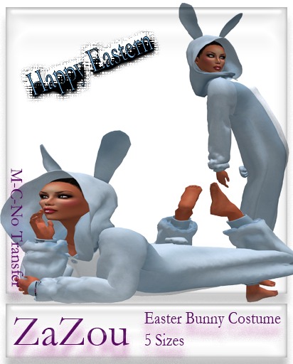 ZaZou Mesh Rabbit Costume Blue