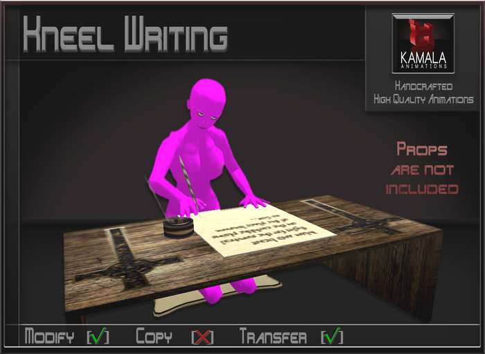 Office *Kneel Writing* Transferable Poseball