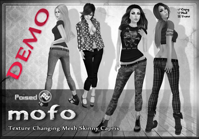 ::Poised:: Mofo Mesh Skinny Capris - DEMO
