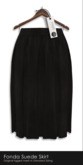 MichaMi: Fonda Suede Skirt in Black
