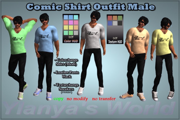 Comic Shirt Outfit Male