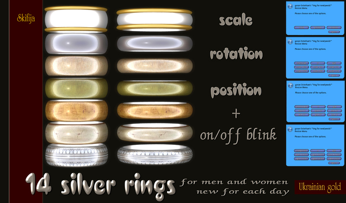 14 silver rings L&G