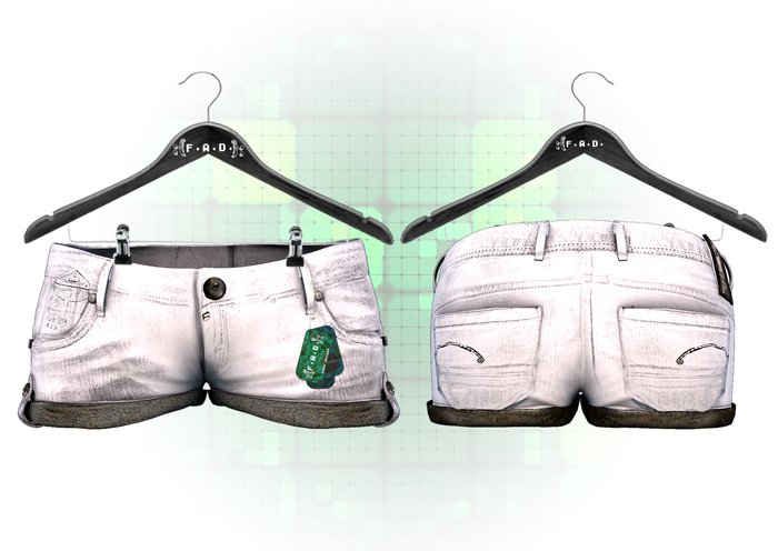 -Fade Arcade- Mesh Shorts White