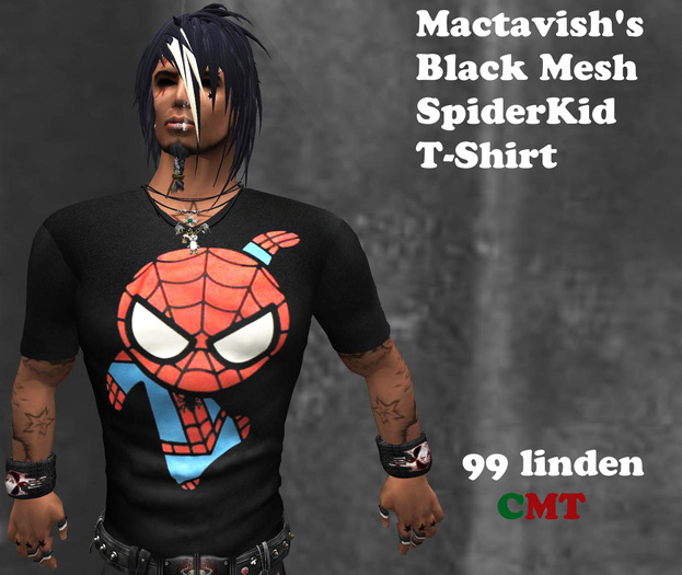 Mactavish's Black Mesh SpiderKid T-Shirt
