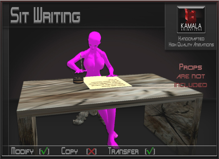 Office *Sit Writing* Transferable Poseball