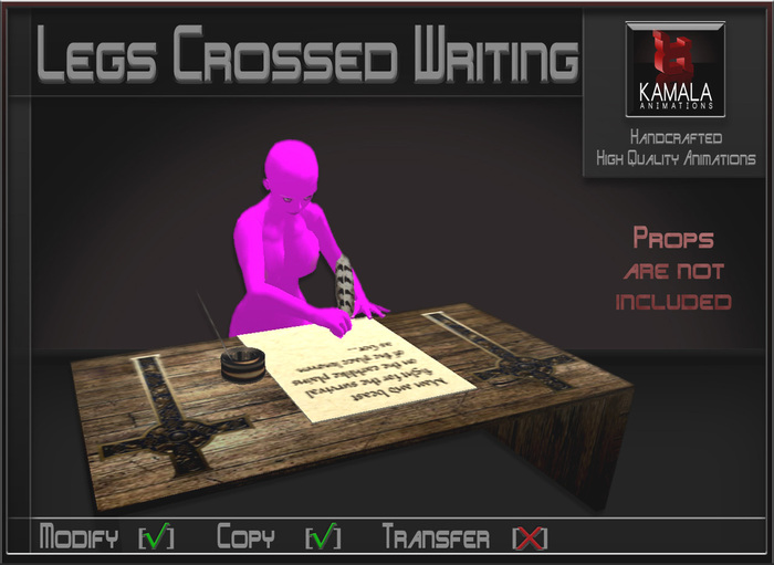 Office *Legs Crossed Writing* Copyable Poseball