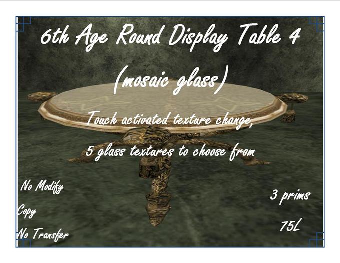 6th Age Round Display Table 4