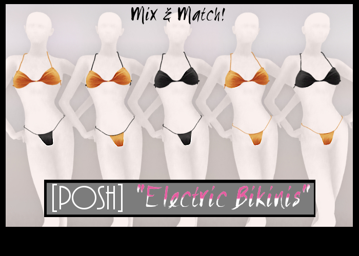 [POSH Electric Bikinis (Neon Orange Suits)