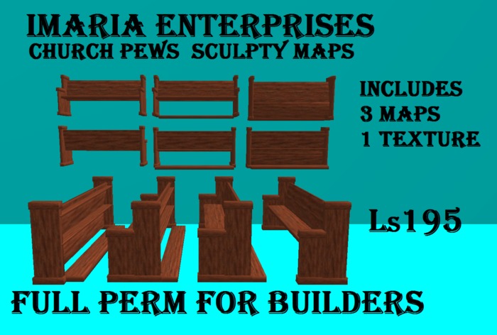 Church Pews sculpty maps