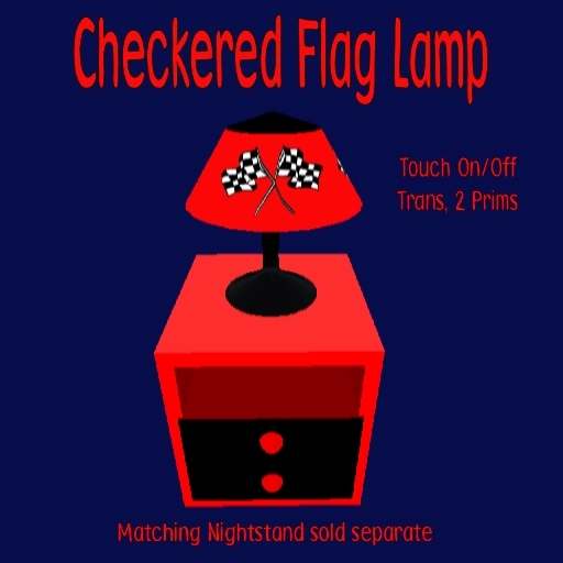 Kids Checkered Flag Lamp