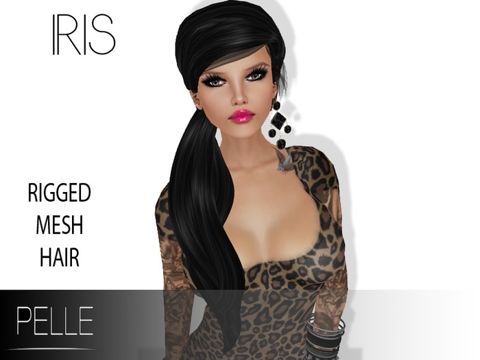 Pelle - IRIS MESH RIGGED  HAIR BLACK