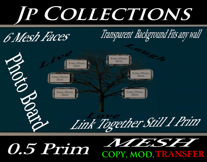 JP Collections  MESH Family Photo Set 6 Pictures  Half A Prim