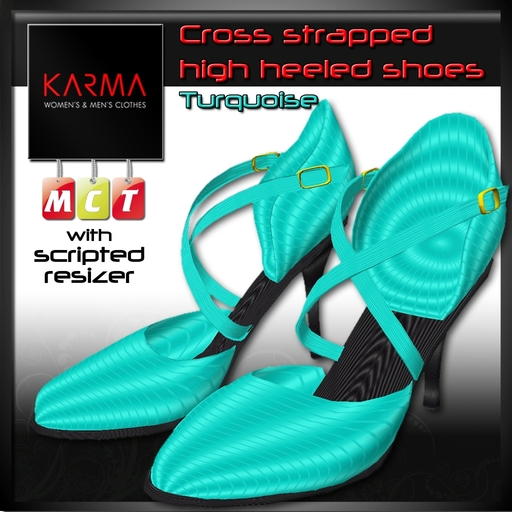 Karma - Strappy High Heels shoes - Blue