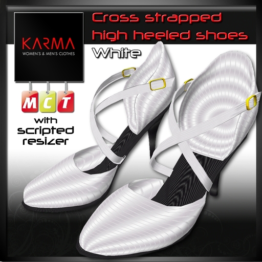 Karma - Strappy High Heels shoes - White