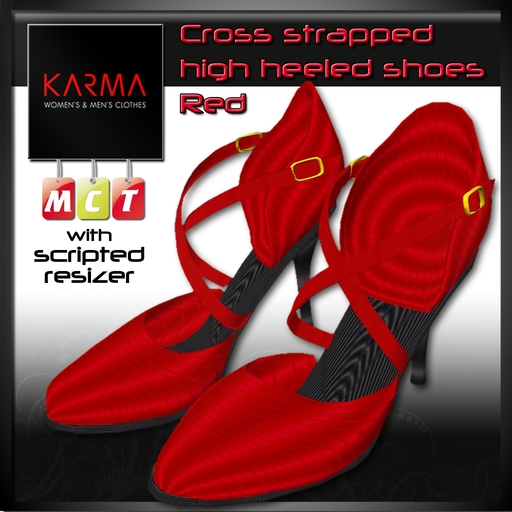 Karma - Strappy High Heels shoes - Red