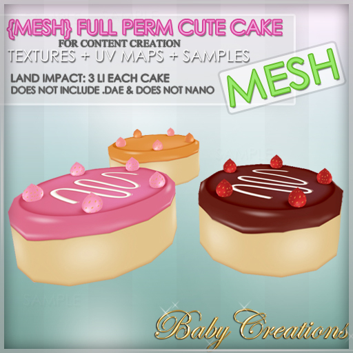 :*BC*: Full Perm MESH Cute Cake