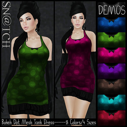 :::Sn@tch Mesh Bokeh Dot Dress (DEMOS):::