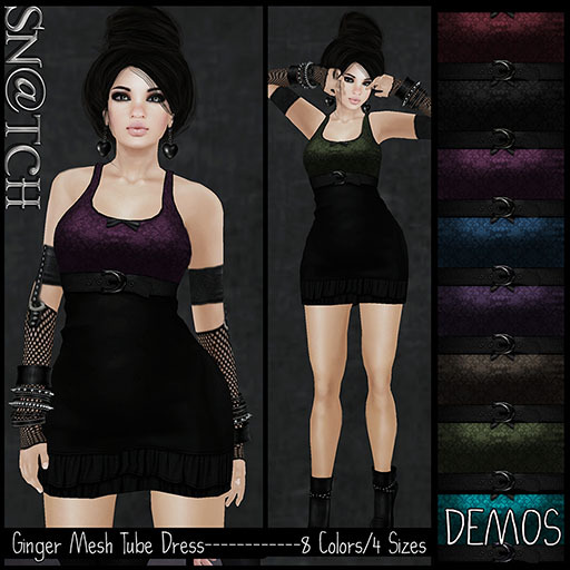 :::Sn@tch Mesh Ginger Dress-All Colors (Med):::