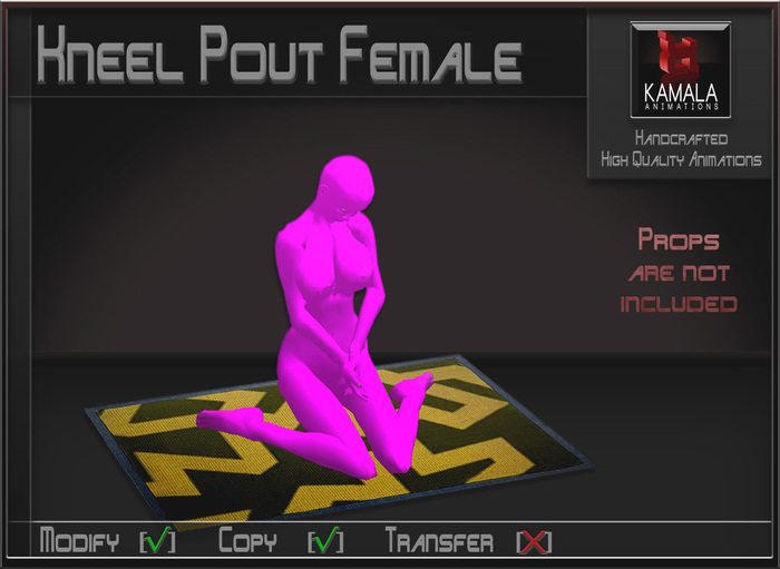Seating *Kneel Pout Female* Copyable Poseball