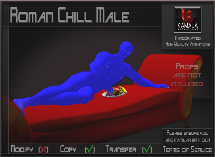 Seating *Roman Chill Male* Animations for Builders