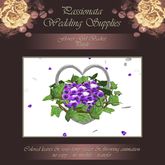 Flower Girl Basket - Purple Roses
