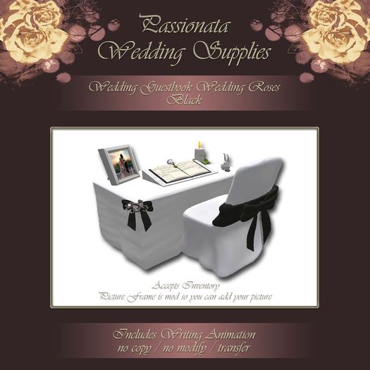 Beautiful Wedding Guestbook - Black