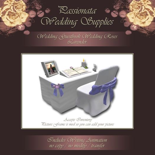 Beautiful Wedding Guestbook - Lavender