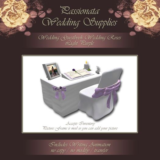 Beautiful Wedding Guestbook - Light Purple