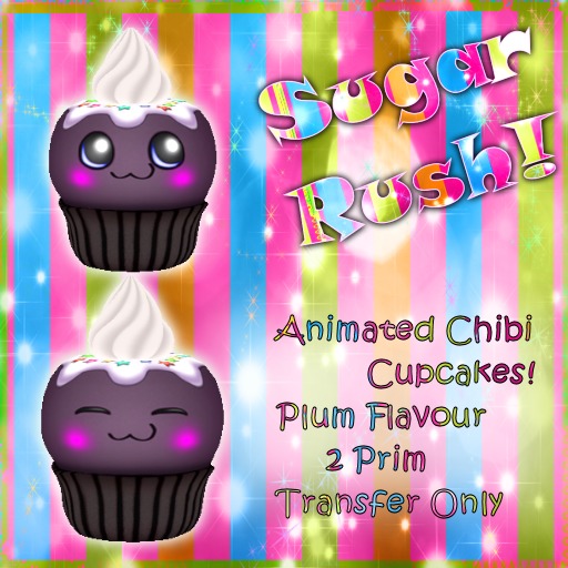 Animated Chibi Cupcakes Plum