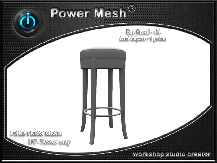 Full Perm Bar Stool - 01 (POWER MESH)