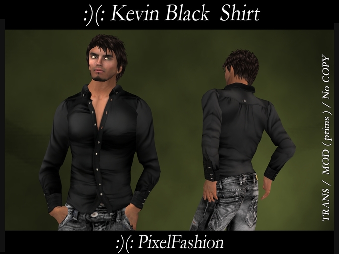 :)(: Kevin Black Shirt