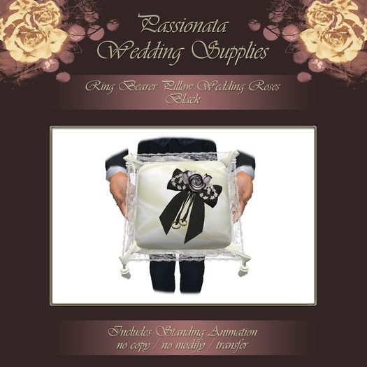 Ring Bearer Pillow - Black