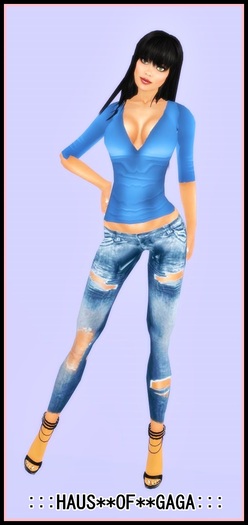 :::H**OF**G::: Blue Hoodie Set