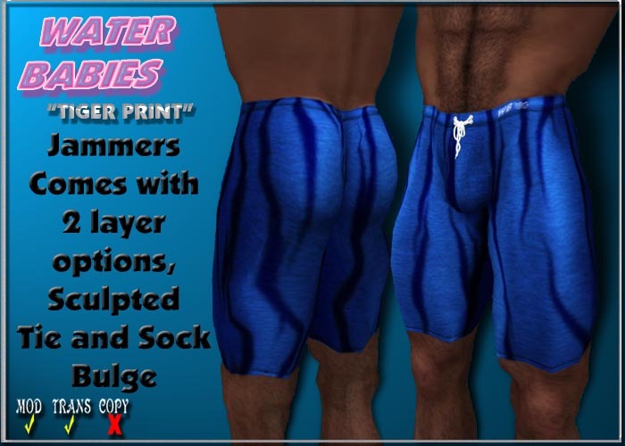WB - Tiger Print Jammers (Blue)