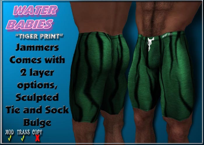 WB - Tiger Print Jammers (Green)