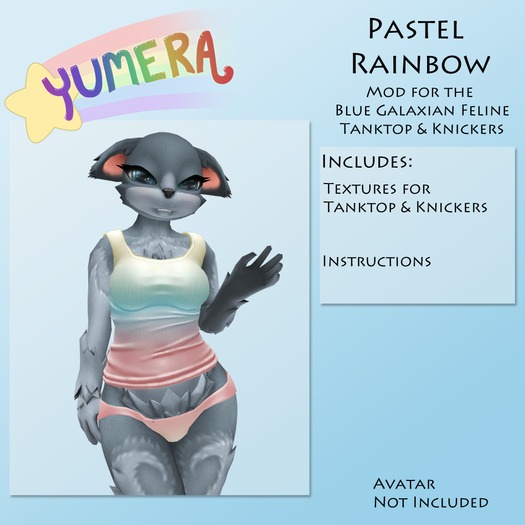 [Yumera] - BG Tanktop and Knickers - Pastel Rainbow  [boxed]
