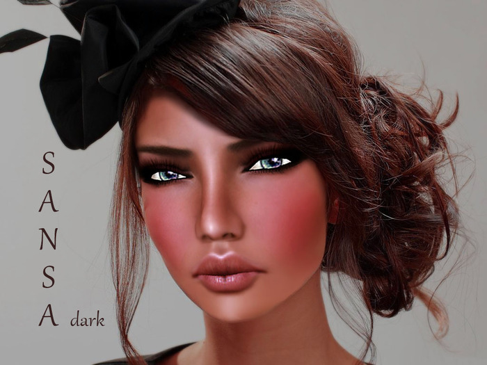 [KF] skin Sansa turquoise lips natural dark 